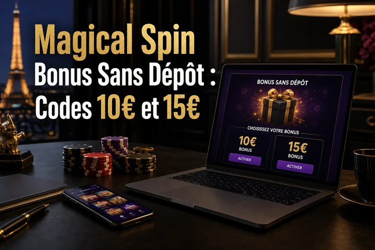 Magical Spin Bonus Sans Dépôt: Guide des codes 10€, 15€ et offres gratuites