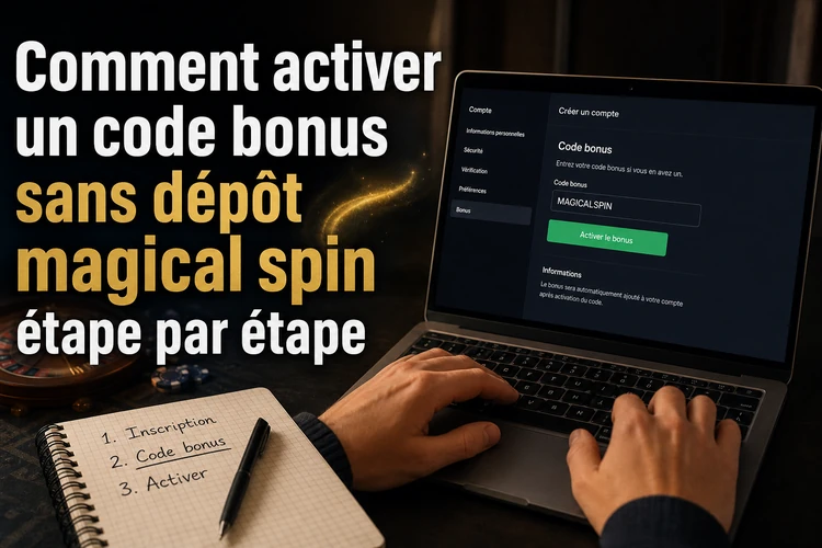 Comment activer un code bonus sans dépôt magical spin étape par étape